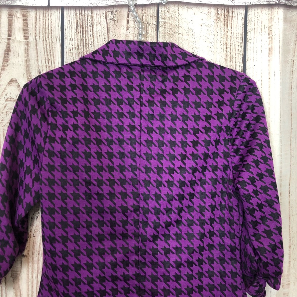๐3/$10๐ Purple Checkered Blazer 3/4 Sleeve Small - Picture 6 of 7